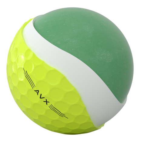 Titleist AVX golfballen geel met logo