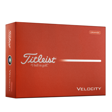 Oranje Titleist Velocity golfballen bedrukken