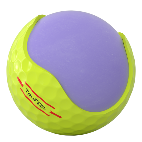 Gele Titleist trufeel golfballen met logo bedrukken