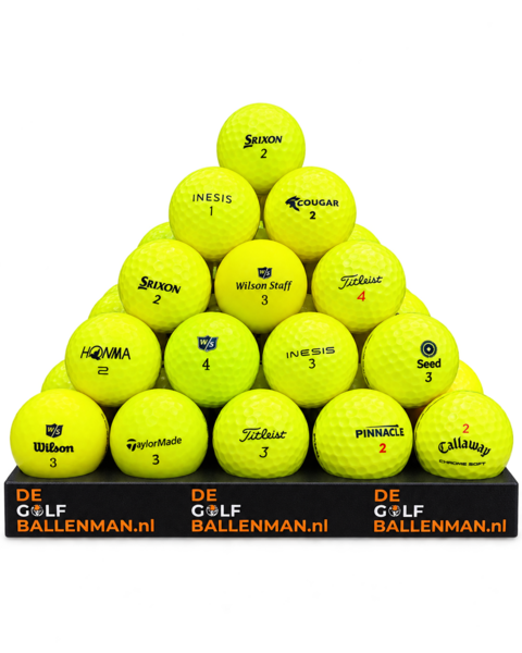 Gele golfballen mix