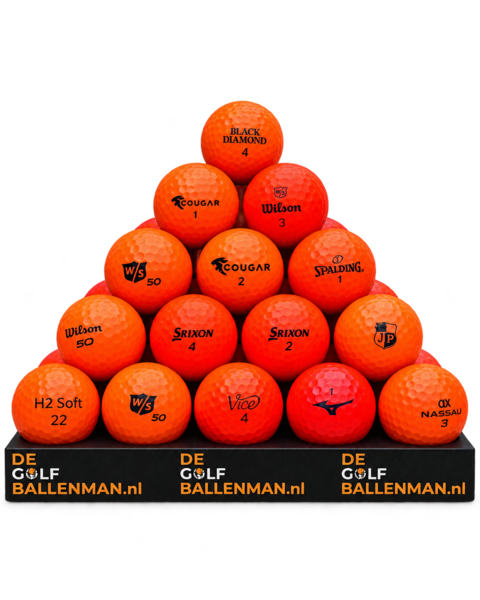 Oranje golfballen mix lakeballs