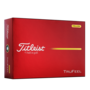 Gele Titleist trufeel golfballen met logo bedrukken