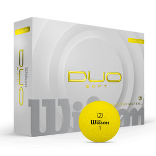 Wilson Duo weiche gelbe Golfbälle mit Logo bedruckt Wilson Duo weiche gelbe Golfbälle mit Logo bedruckt