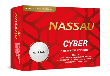 Nassau Cyber ​​​​Golfbälle mit Logo bedruckt Nassau Cyber ​​​​Golfbälle mit Logo bedruckt