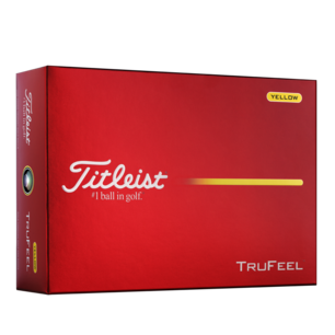 Titleist Trufeel gelbe Golfbälle mit Logo bedruckt