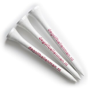 100 weiße Tees 7 cm